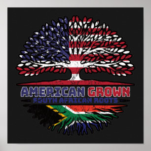 Poster Afrique du Sud États-Unis Amérique États-Unis