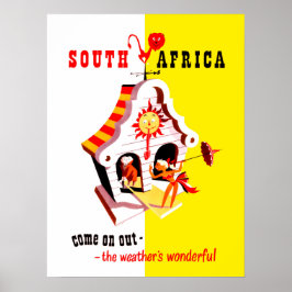Poster Afrique du Sud, merveilleux pointeur météorologiqu