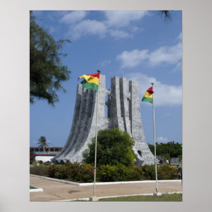 Poster Afrique, Ghana, Accra. Mausolée de Nkrumah, finale