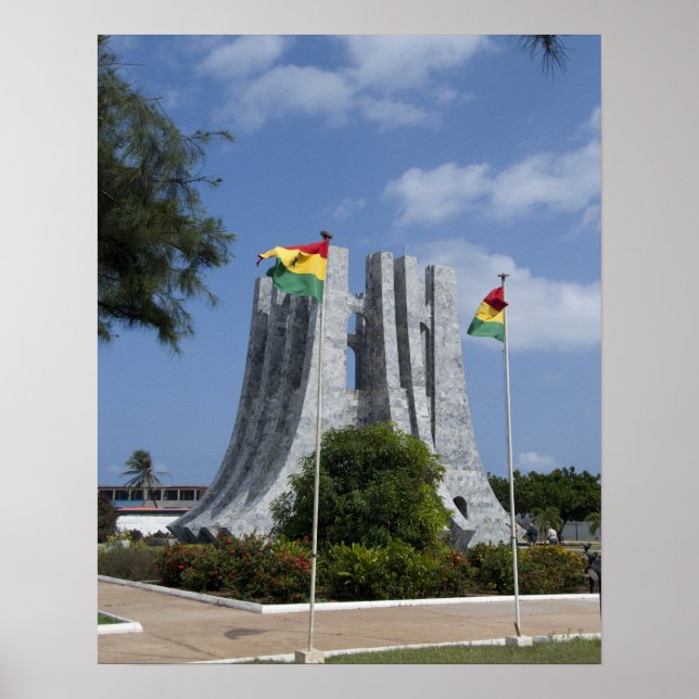 Poster Afrique, Ghana, Accra. Mausolée de Nkrumah, finale (Devant)