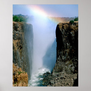 Poster Afrique, Zambie, Parc national des chutes Victoria