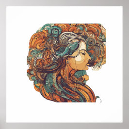 Poster Afro Boho Queen - Artiste coloré