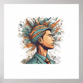 Poster Afro Boho Queen - Artiste coloré