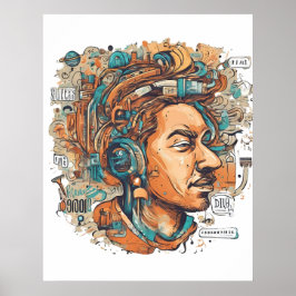 Poster Afro Boho Queen - Artiste coloré