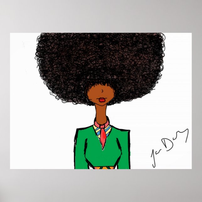 Poster Afro Chick (Devant)