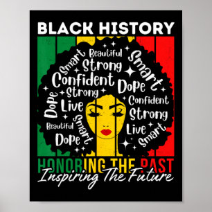 Poster Afro Girl Honoring Past Inspirant Future Black Son