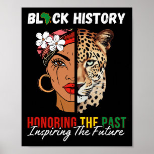 Poster Afro Girl Honoring Past Inspirant Future Black Son
