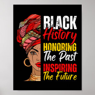 Poster Afro Girl Honoring Past Inspirant Future Black Son
