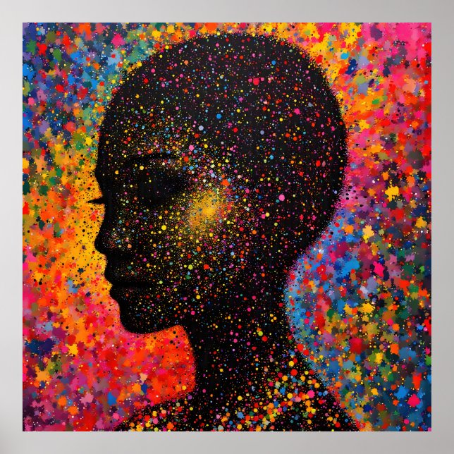 Poster Afro Nebula Whisper – Célébration de l'Histoire No (Devant)