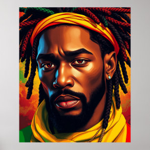 Poster Afrocentrique Bro Hommes Africains Melanin Bruh Pa
