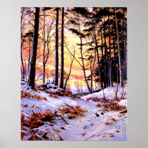 Poster Afterglow, célèbre peinture de Joseph Farquharso