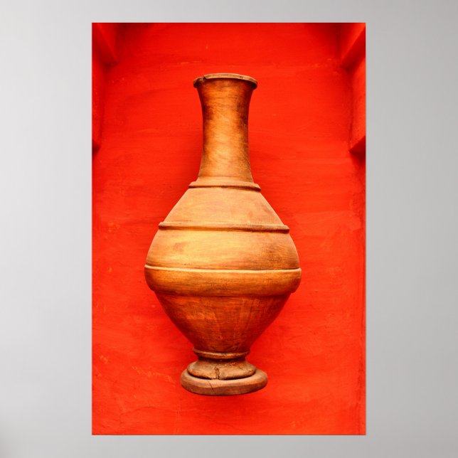 Poster agadir maroc médina bois vase jar folk islam b (Devant)