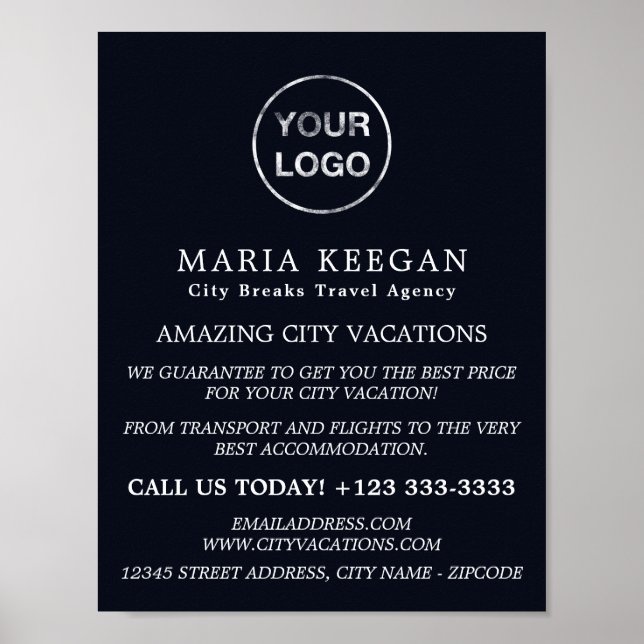 Poster Agence de voyage simple et moderne Publicité (Devant)