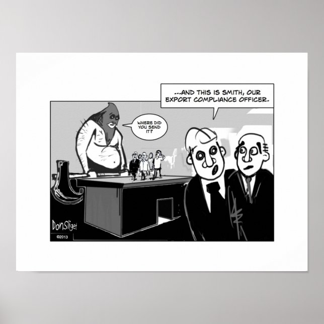 Poster Agent de conformité à l'exportation (Devant)