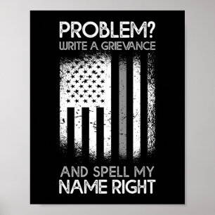 Poster Agent de correction des problèmes Police Mince Sil