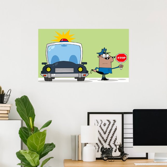 Poster Agent de police du dessin (Créateur téléchargé)