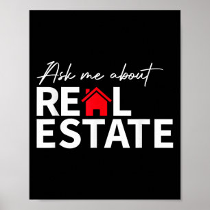 Poster Agent Immobilier Funny Realtors Me questionnent Su