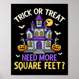 Poster Agent immobilier Halloween Courtier Funny Realtor