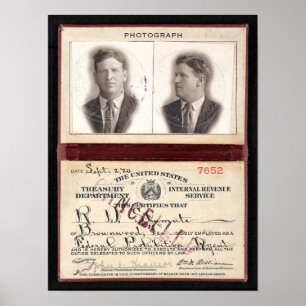 POSTER AGENT SHUMATE 1920 D'INTERDICTION