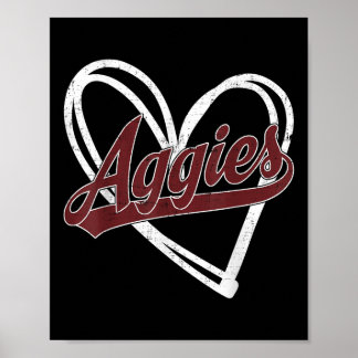 Poster Aggies personnalisées rétrogrades Hommes Femmes En