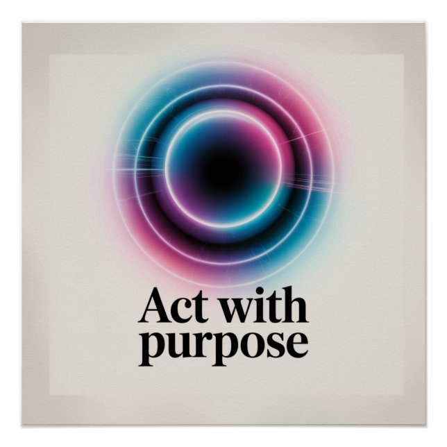 Poster Agir avec un but (Devant)