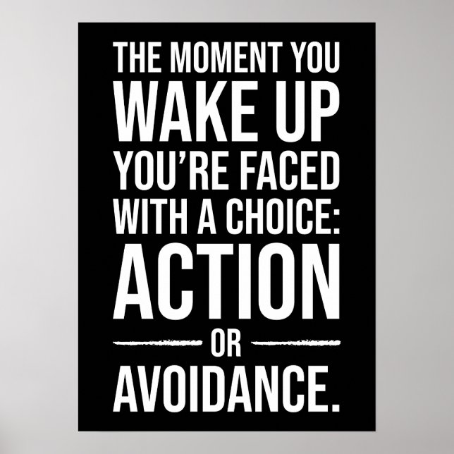 Poster Agir - Gymnase, Hustère, Motivation du succès (Devant)