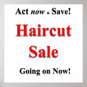 Poster Agir maintenant et enregistrer la coupe de cheveux