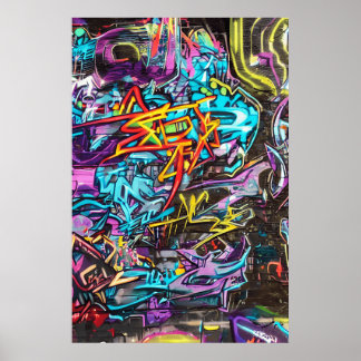 Poster Agissez avec Cool et amusant Graffiti Street Art