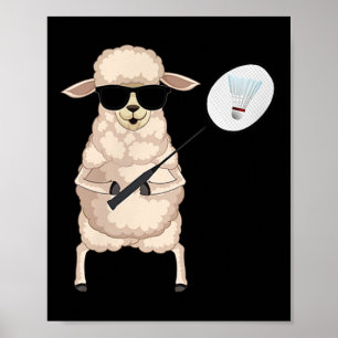 Poster Agneau à mouton amusant portant des lunettes Jouan