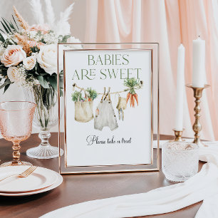 Poster Agricoles locales Baby shower Sweet Bar