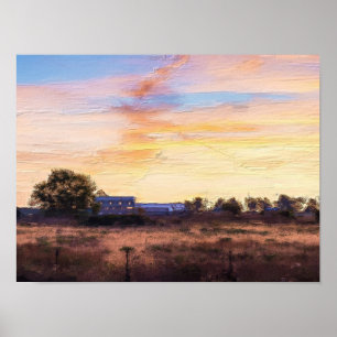 Poster Agriculteurs Matin Painterly