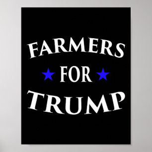 Poster Agriculteurs Pour Trump Farm Ranch Tractor Heartla