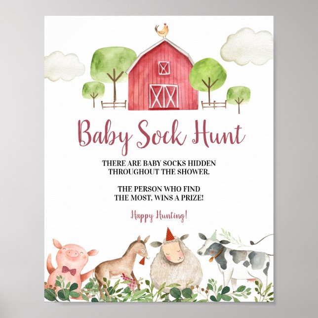 Poster Agritourisme Animaux Barnyard Baby Chasse de choq  (Devant)