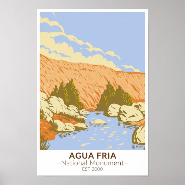 Poster Agua Fria National Monument Badger Springs Canyon (Devant)