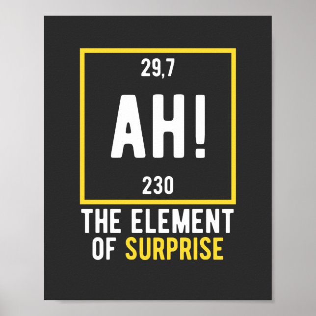Poster Ah l'élément de surprise (Devant)