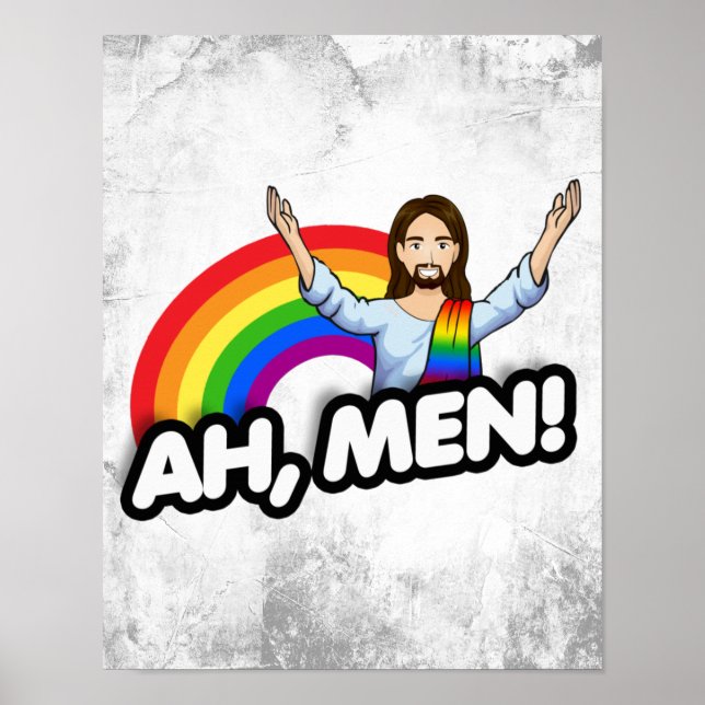 Poster Ah Men - Rainbow Jesus (Devant)