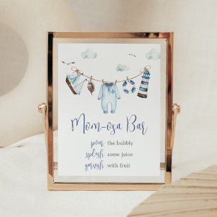 Poster Ahoy Baby shower nautique Maman Osa Bar