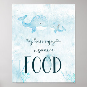 Poster Ahoy C'est un garçon Baby shower nautique Symbole 