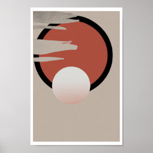 Poster AI Generated Abstract Art Minimalist Neutral