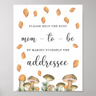 Poster Aide à la future maman occupée pour adresser une e