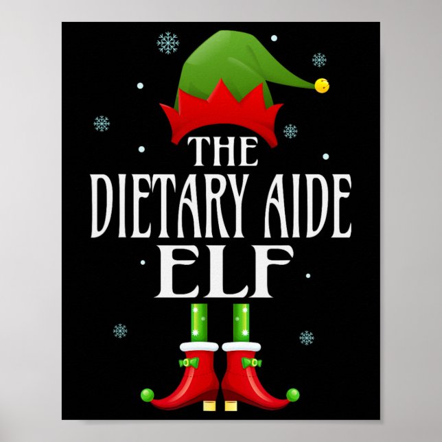 Poster Aide alimentaire Elf Xmas drôle Famille correspond (Devant)