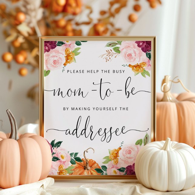 Poster Aide d'automne pour les parents occupés Adresse d' (Créateur téléchargé)