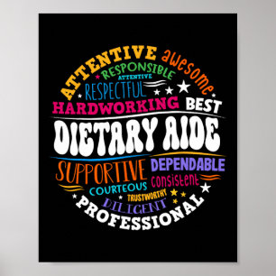 Poster Aide en diététique Appréciation de la vie Travaill