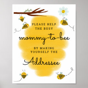 Poster Aide Fréquente Mommy-to-bee   Baby shower destinat