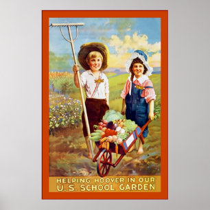 Poster Aider Hoover ~ Guerre mondiale Vintage 1