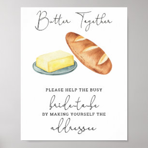 Poster Aider la mariée occupée ensemble Beurre