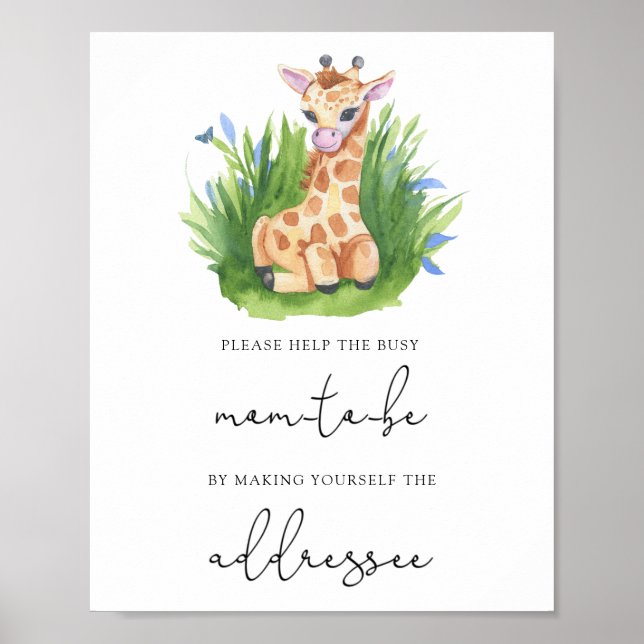 Poster Aidez la maman à s'adresser à une enveloppe (Devant)