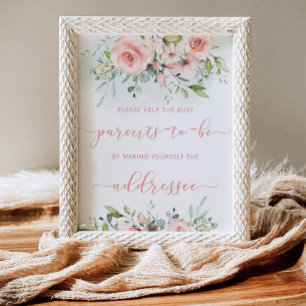 Poster Aidez les parents occupés à adresser une enveloppe