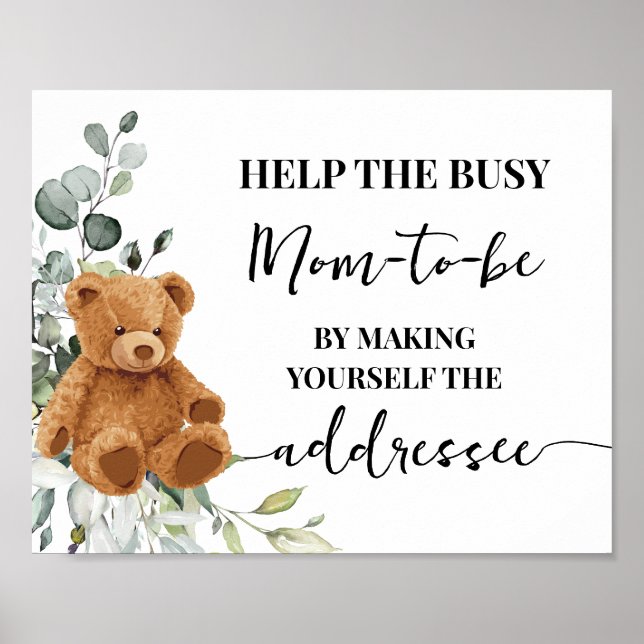 Poster Aidez Maman À Faire De Vous-Même Adressee Bear Dou (Devant)