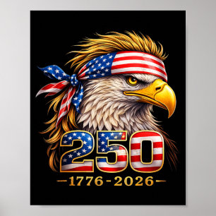 Poster Aigle 250 Ans 4 juillet 250e anniversaire États-Un